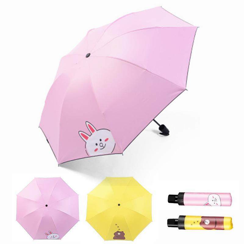Mini น้ำหนักเบาเป็นพิเศษร่มพับได้ 3 พับกระชับร่มสำหรับฝนตกหรือมีแดด Uv ป้องกัน By Fashiontrade