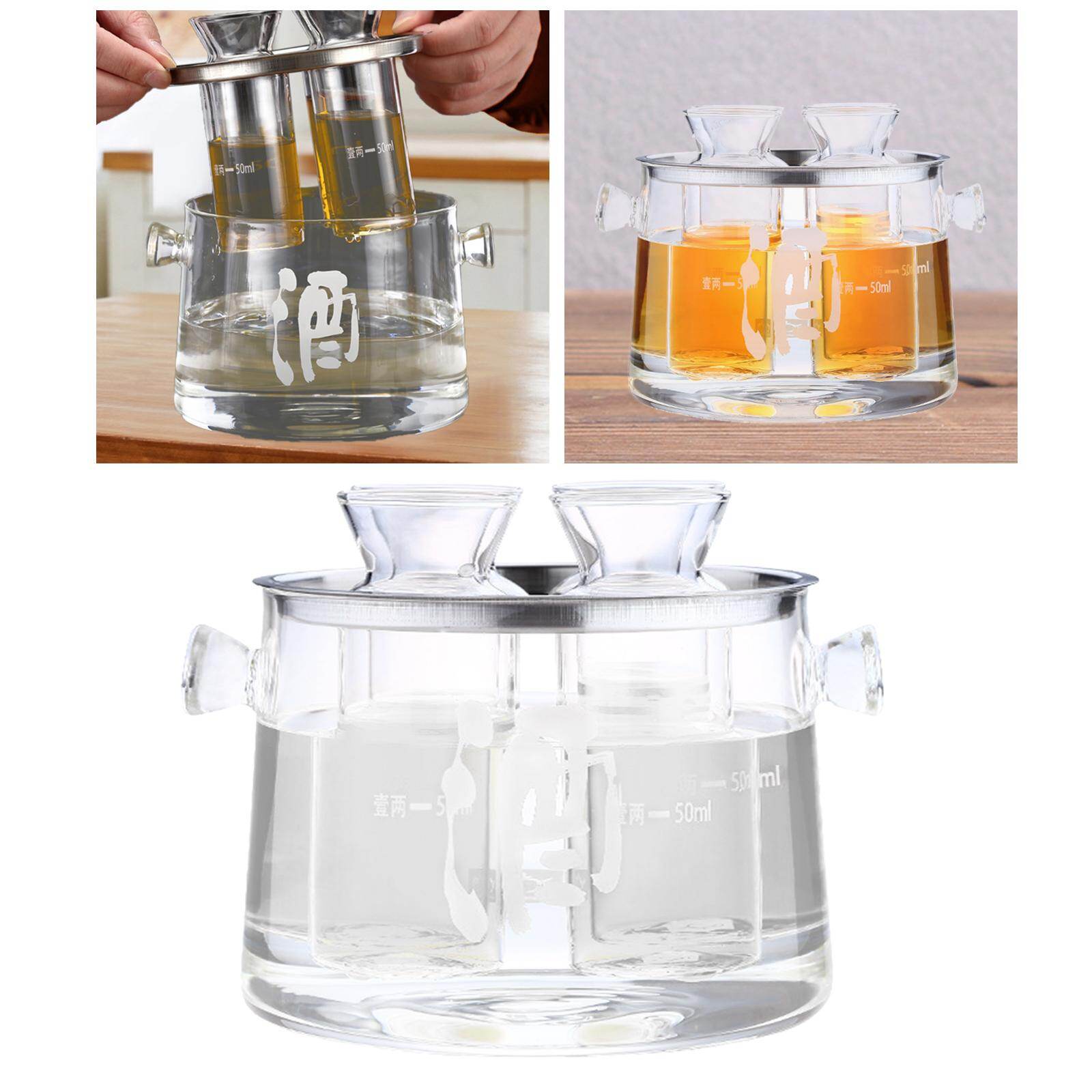 Meriglare Glass Sake Set Sake Cups for Birthday Party