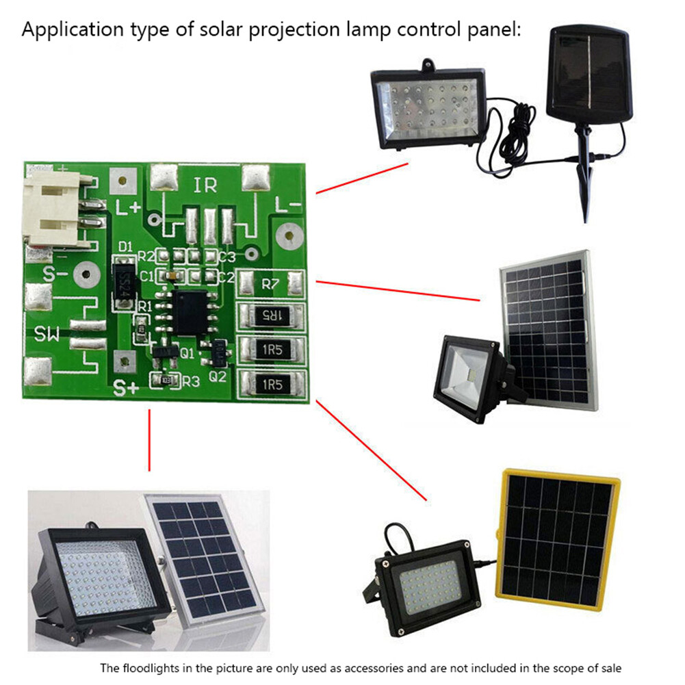Smart 3.7V Solar Lamp Circuit Board Automatic Street Night Light Control Panel Outdoor Energy Saving Spotlight Module