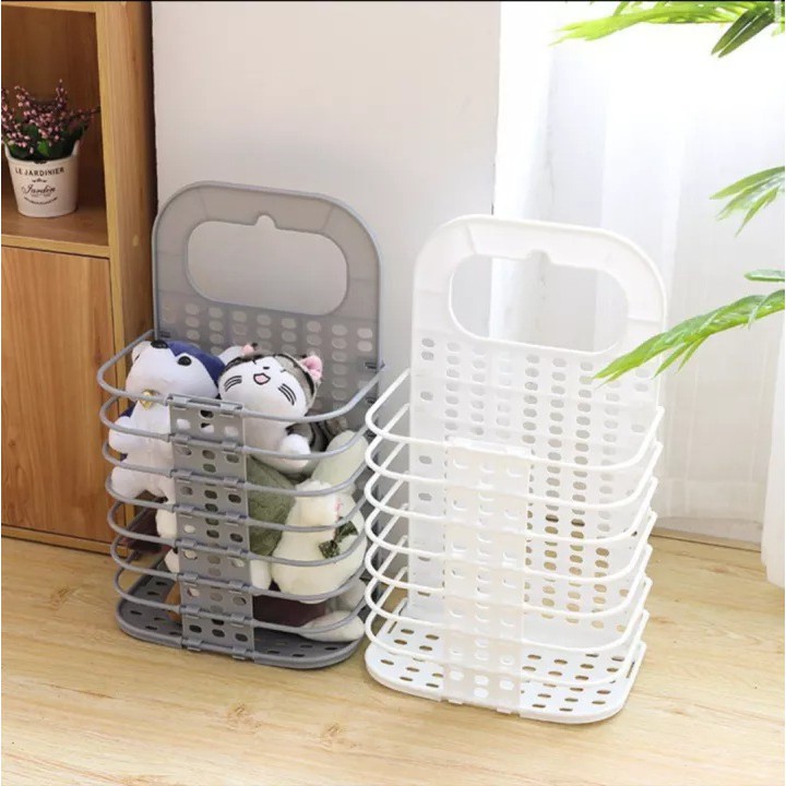Laundry basket Đồ wall mounted folding compact design smart