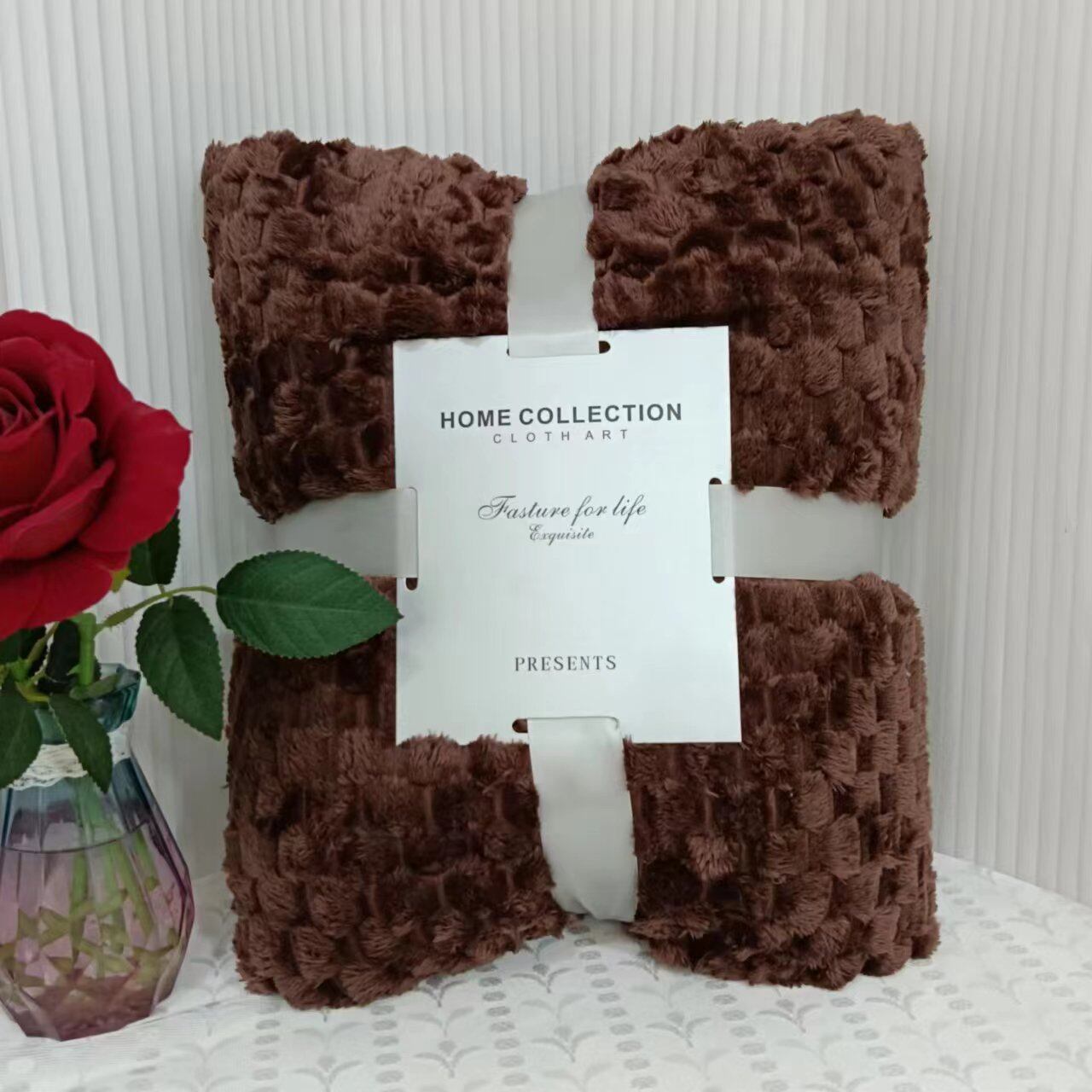 Thick Solid Color Flannel Blanket Air Conditioning Throw Blankets Warm Sofa Cover Hugging Beds-blankets