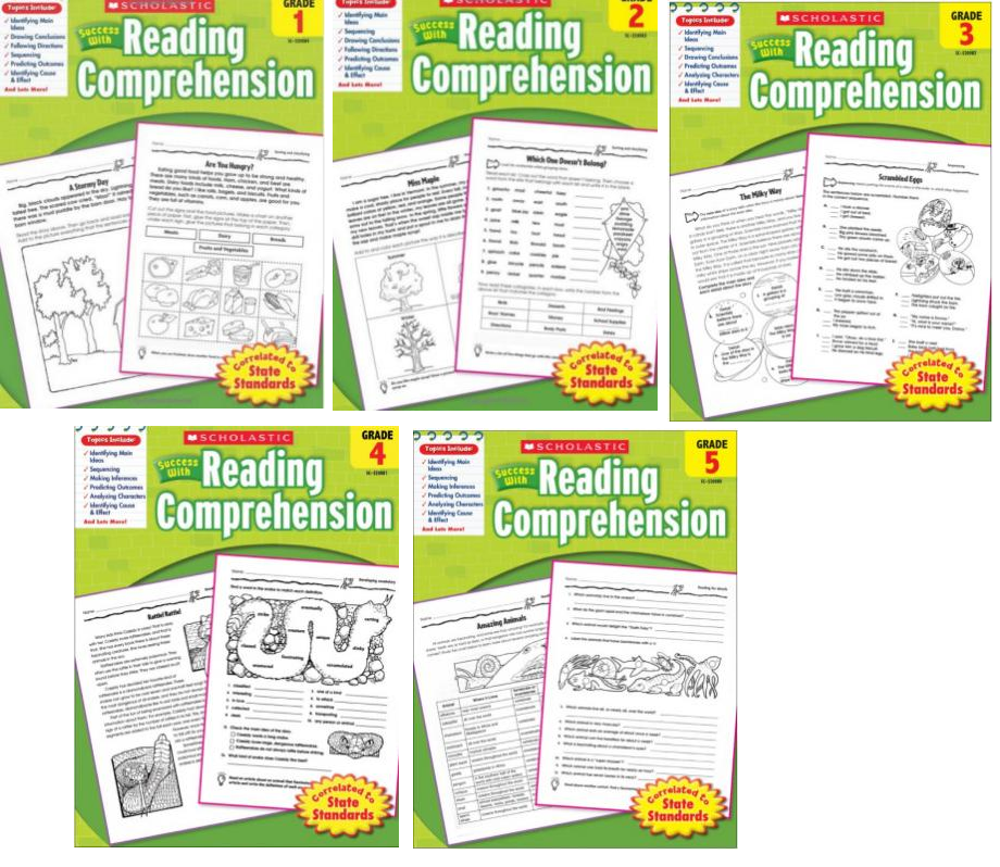 Success with Reading Comprehension. Grade 1 - 5 | Lazada