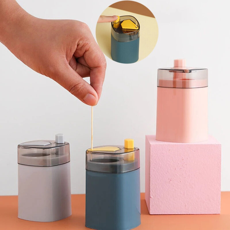 Automatic Toothpick Holder Container Nordic style Household Table Tooth Pick Storage Box Toothpick Dispenser