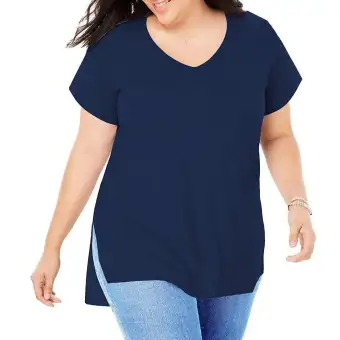 women's plus size denim big shirt
