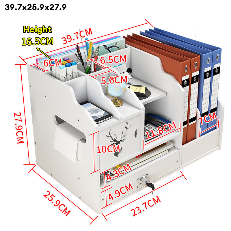 Desktop bookshelf Multi-layer A4 document storage rack Multi-functional data organization book shelf Office document shelf