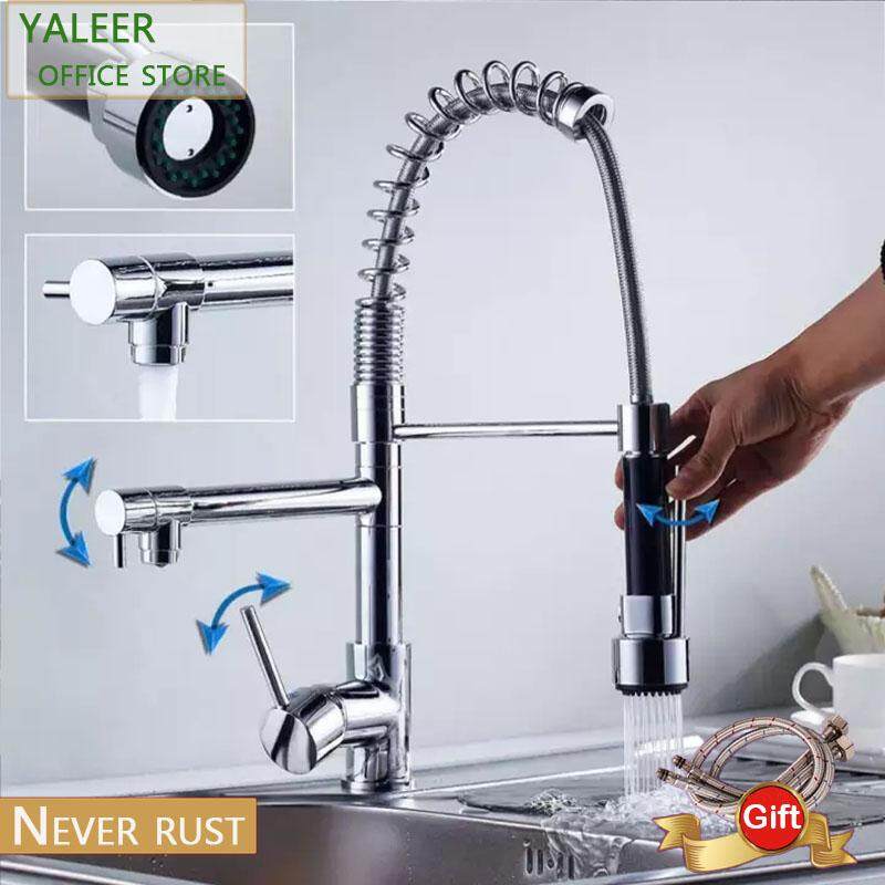 Kitchen Faucet Kitchen Sink Taps Single Handle 360/° Rotation Kitchen Mixer Tap Pull Out Sprayer