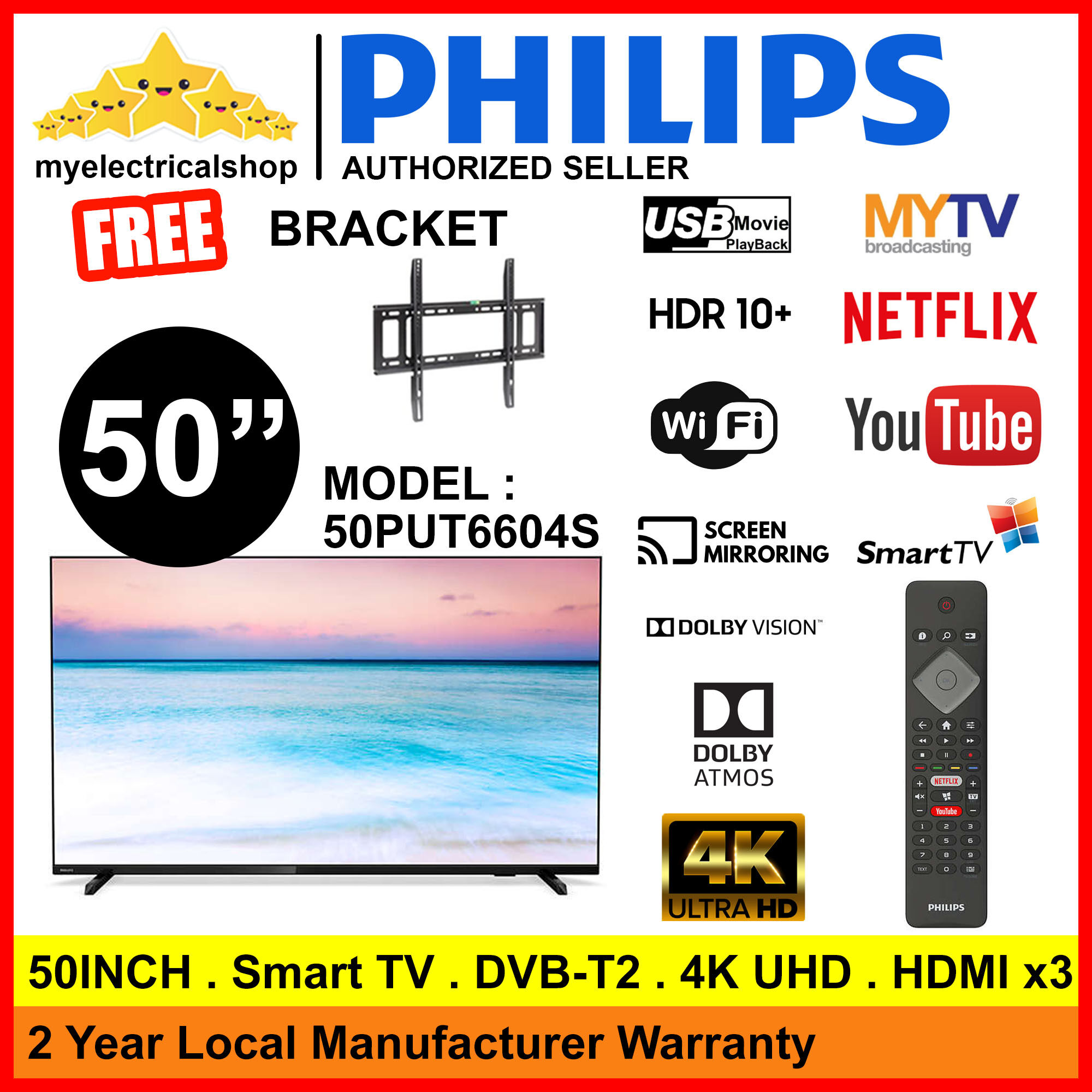 Beli Philips 58 Inch 4k Smart Tv Pada Harga Terendah Lazada Com My