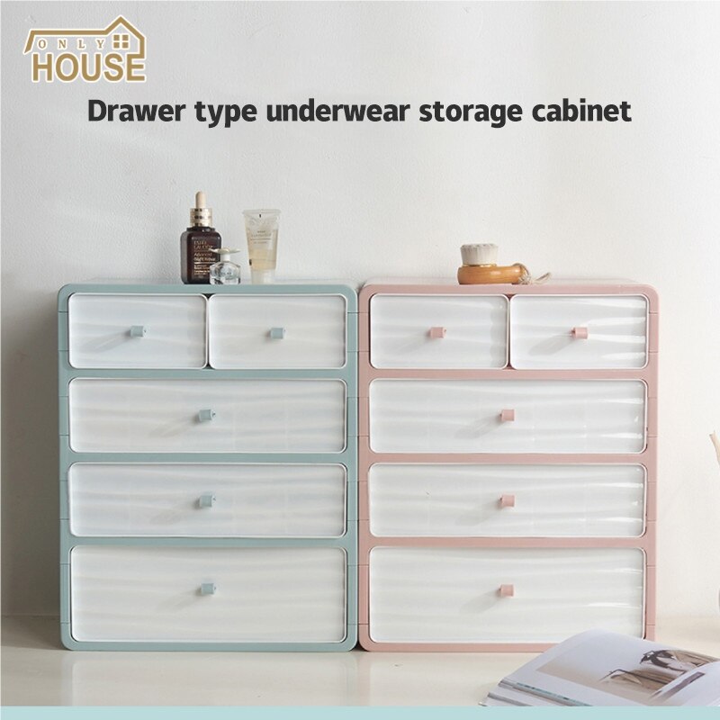 Drawer type plastic storage box Underwear sorting storage box Children's toy sorting storage cabinet