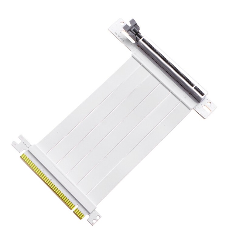 White pci express 16x flexible cable card high speed extension port adapter riser card 1 slot pcie 3.0 x16 riser