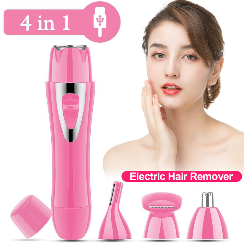 Buy AmazeFan 4-in-1 Electric Eyebrow Trimmer Rechargeable Shaver for All Body Parts in Pen Size for Both Women and Men Singapore