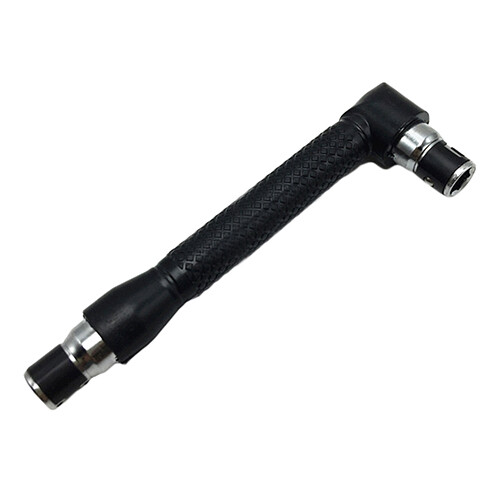 Black Mini 1/4 Ratchet Wrench Screwdriver Socket Wrench Rods Hand Tool with Bit