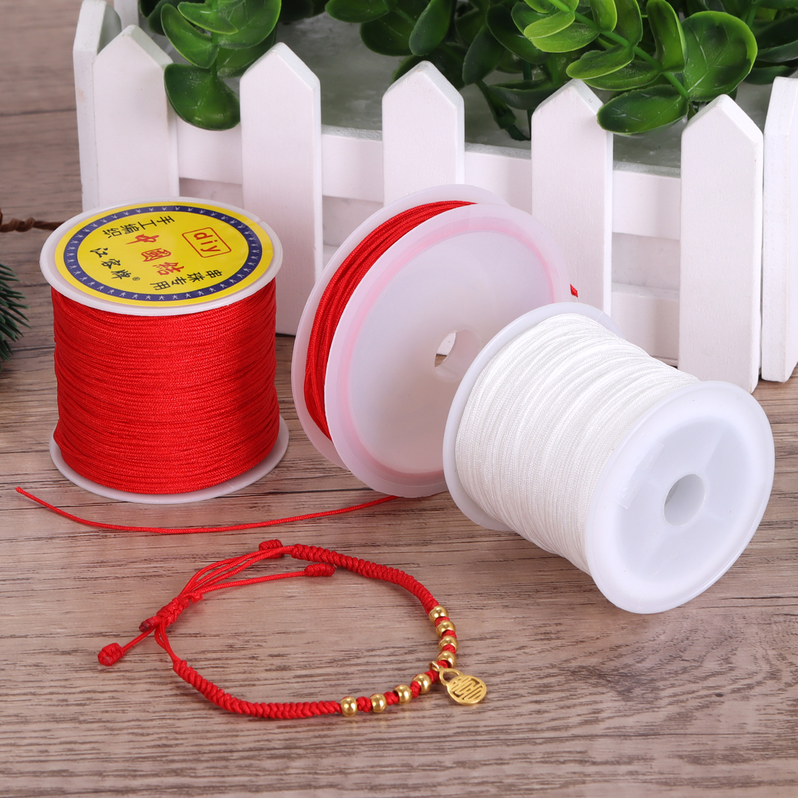 72 ngọc bích chủ đề Vòng đeo tay bện dây đeo tay sợi bện dây sợi màu đỏ dây làm bằng tay bện bằng tay phụ kiện treo có dây chủ đề nguyên liệu tự làm