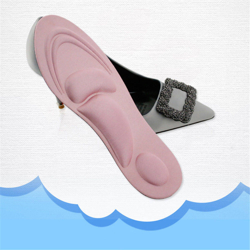 【PrettySet】 1 Cặp 4D Miếng Bọt Biển Mềm Lót Mềm Massage Non-Slip Sốc Hấp Thụ Thoáng Khí Thoải Mái Giày Pad Đối Với Phụ Nữ Có Kích Thước 34-40