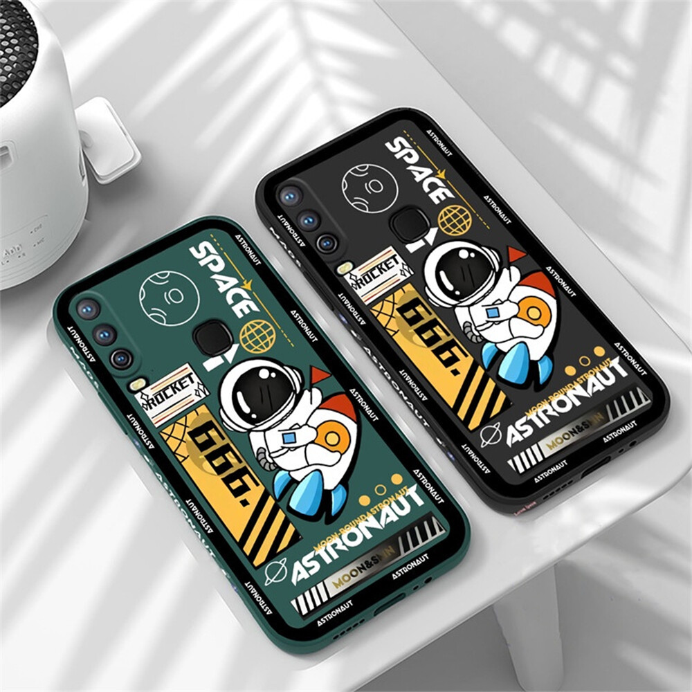 Case Compatible for iPhone 15 Pro Max 15 Plus 14 Pro Max 14 Plus 13 Pro Max iPhone 11 Pro Max 12 Pro Max iPhone XR XS Max iPhone 6 6S 7 8 Plus SE 2020 Fashion Rocket Space Astronaut Soft Square TPU Matte Cover