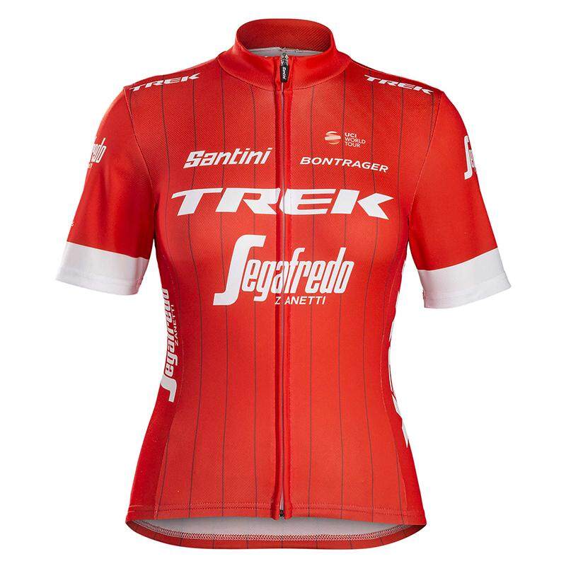 ผู้หญิงจักรยานเสือภูเขาเสื้อทีมกีฬามืออาชีพ Santini Trek ขี่จักรยานถนนเสื้อเชิ้ตแขนสั้นกางเกงปั่นจักรยานผู้หญิง Casual BIKE เสื้อนักขี่