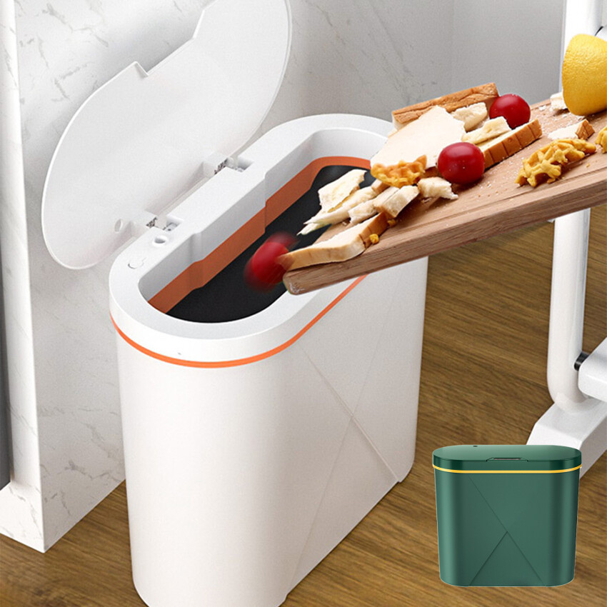 16L Intelligent Trash Can Smart Sensor Dustbin Electric Automatic Rubbish Can USB Waterproof Dustbin Home Induction Garbage Bin