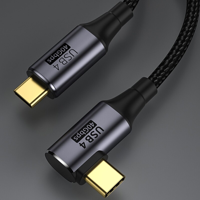 USB C to USB C Cable 100W Nylon Braided Fast Charging Cord 40Gbps High Speed Data Transfer Type-C Cable