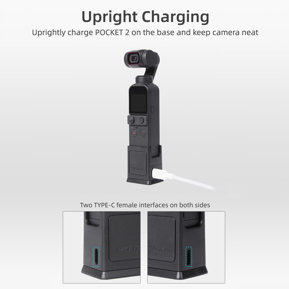 Type-C Charging Base Adapter for DJI POCKET 2/OSMO POCKET 1/4 Tripod Mount