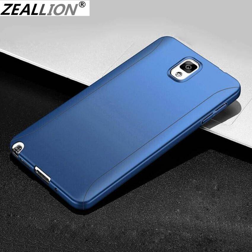 Zeallion Case For Samsung Galaxy Note 3/N9000 Solid Color 360 Full Body Protective Case Hybrid PC Hard +Tempered Glass