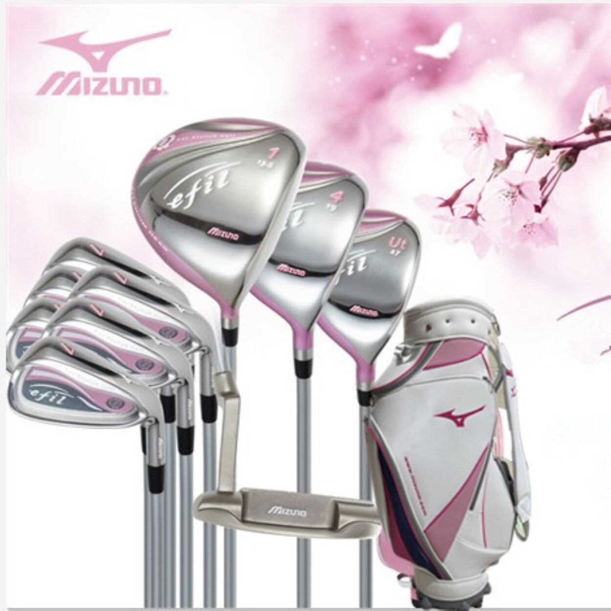 Authentic Mizuno Mizuno golf clubs women s full set of efil 8 junior and intermediate new carbon Azureway J.LINDEBERG DESCENTE Lazada Singapore