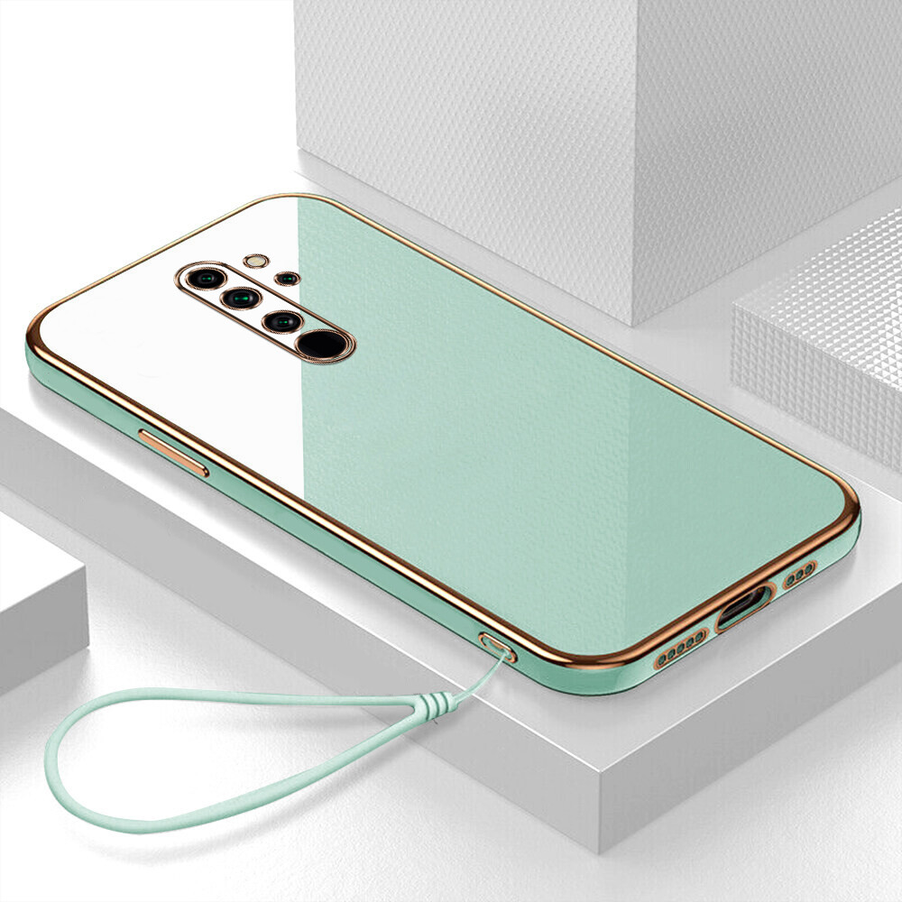 Ốp Lưng Redmi Note 8 Pro Ốp Lưng Điện Thoại Mạ 6D sang trọng Khung hình vuông silicon mềm mại Ốp lưng sáng bóng