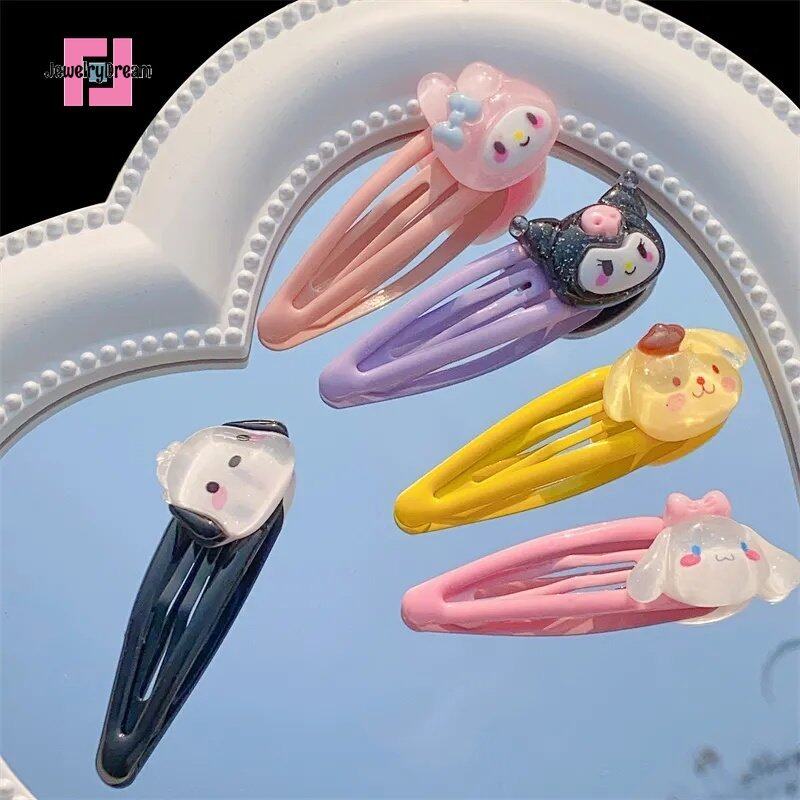 Trẻ Em Trong Suốt Sanrio Giai Điệu Kuromi Kẹp tóc càng cua Dễ Thương vịt hoạt hình Miệng BB Barrettes Cho Cô Gái