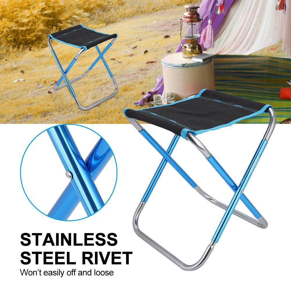 ?ลดราคา?Camping Chair น้ำหนักเบาตกปลากลางแจ้งเก้าอี้แบบพกพาพับตั้งแคมป์พับปิกนิกที่นั่งมีถุง