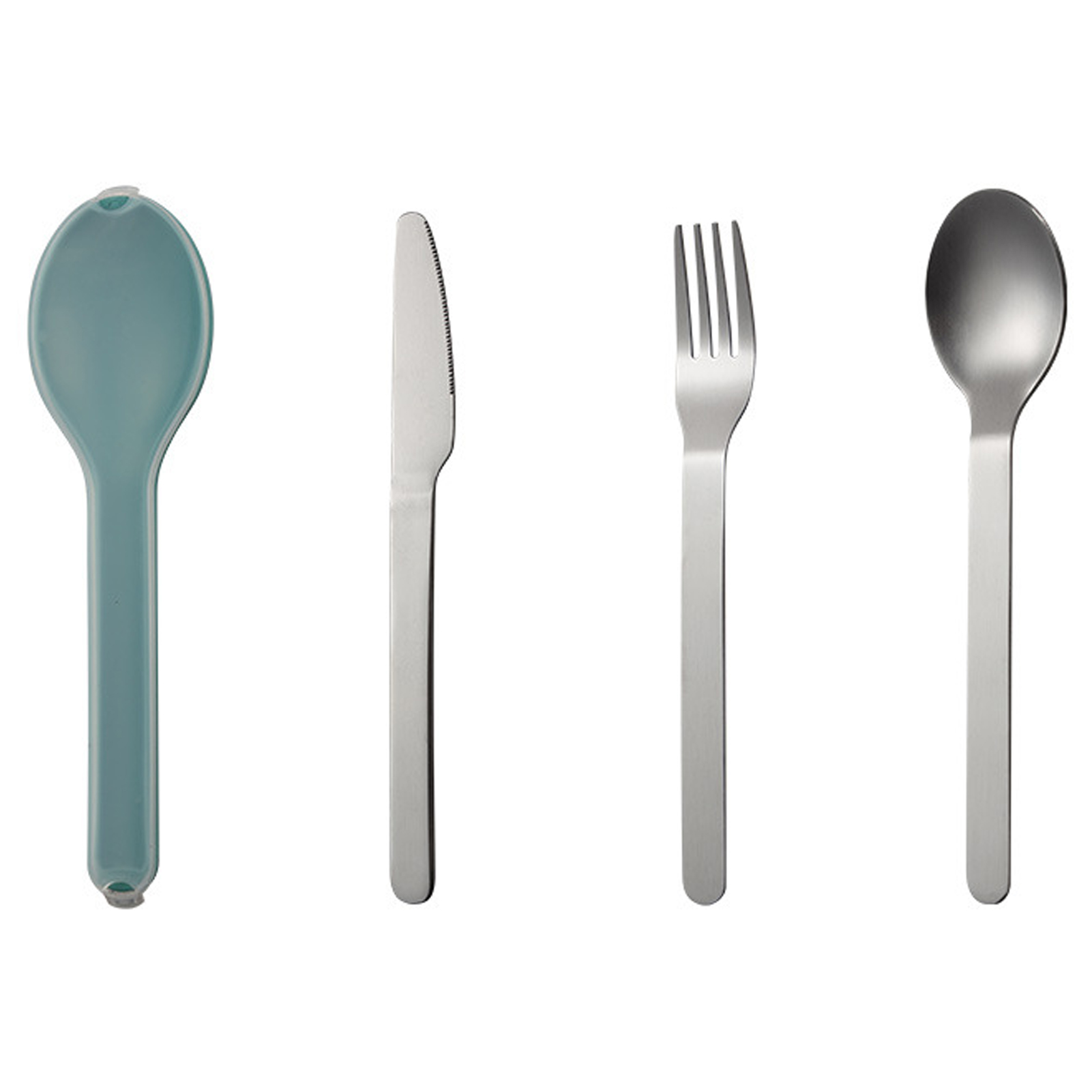 Sanwood® 1 Set Cutlery Set Rustproof Non-slip Stainless Steel Long Handle Spoon Fork Cutter Tableware Set for Camping Cutlery Set Rustproof