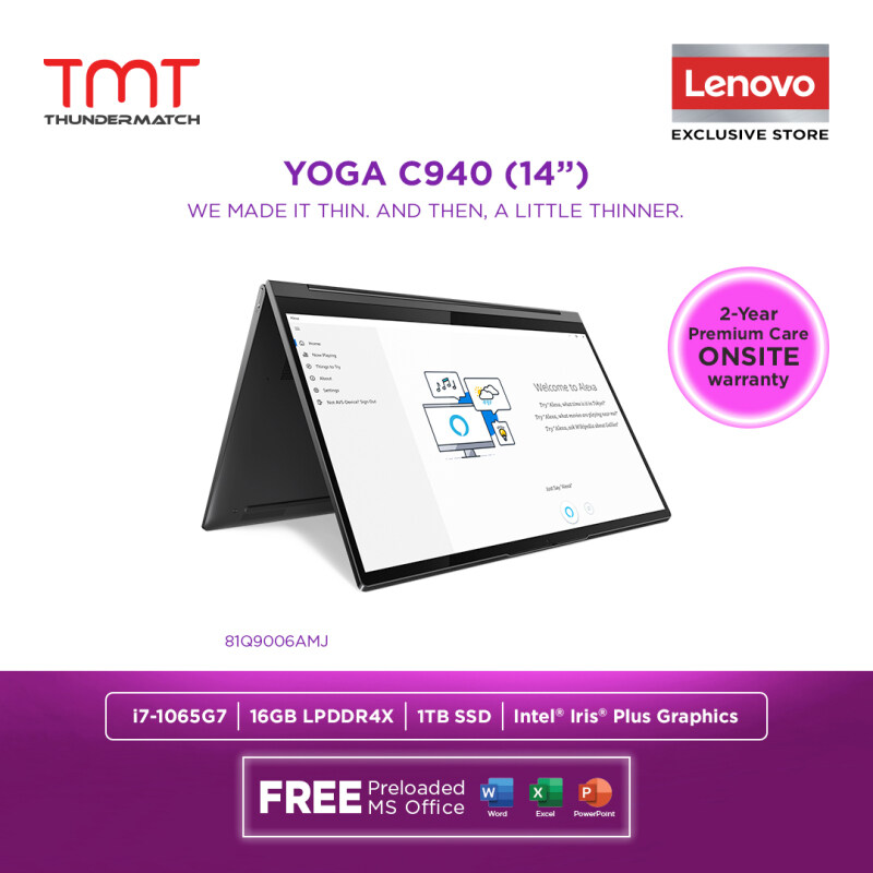 Lenovo Yoga C940-14IIL 81Q9006AMJ | i7-1065G7 | 16GB RAM 1TB SSD | 14FHD Touch | Win 10 | FREE Microsoft Office and Bag Malaysia