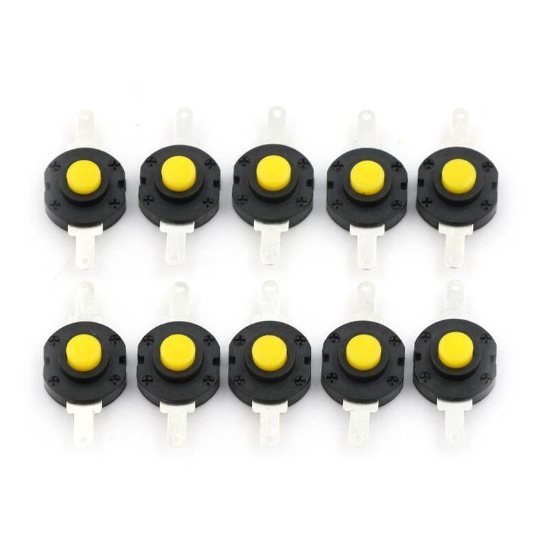Ministar 10 Cái Công Tắc Đèn Pin DC 12V 0.5A Công Tắc Nút Nhấn Siêu Nhỏ Tự Khóa
