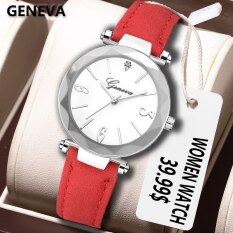Đồng hồ nữ sang trọng GENEVA Size nhỏ đẹp, dây da chính hãng cao cấp, chống nước. thiết kế đơn giản đồng hồ đeo tay nữcó lịch