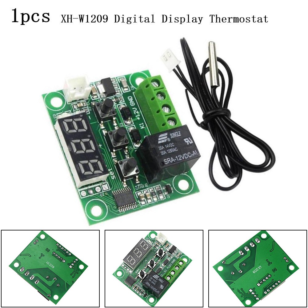 Contrôleur De Température Thermostat 10A Avec Relais - 12V DC, Carte 48x40mm, Neuf En Emballage D'origine