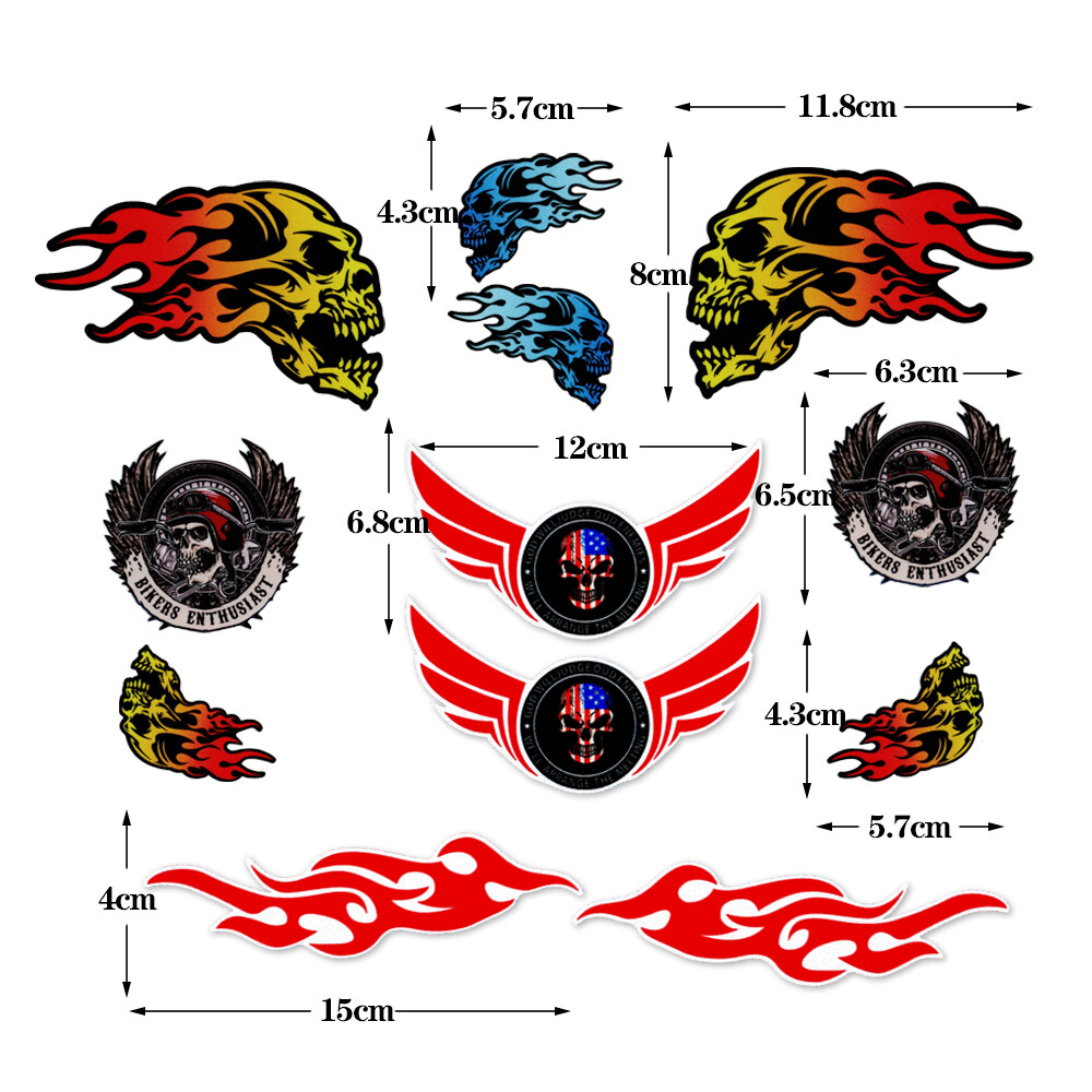 Nhãn Dán Xe Máy Phản Quang Logo Đề Can Bình Xăng Cho Harley