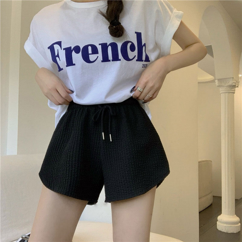 DUOHANZI Women's shorts Fitness Running Shorts Loose casual oversize wide leg high waist a-line sweat pants