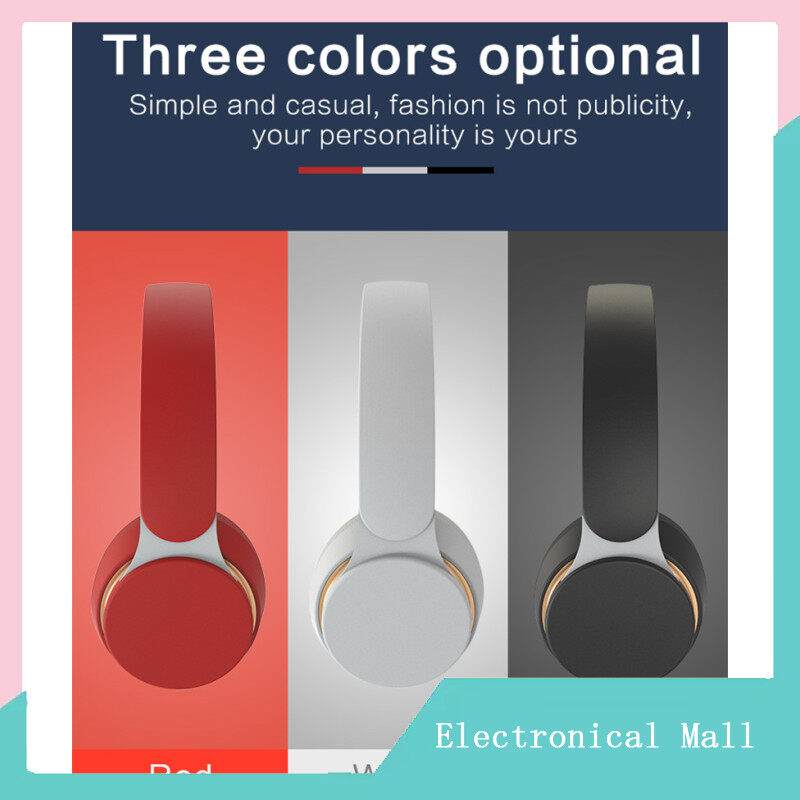 Wireless Headphones Bluetooth--compatible Headset Foldable Stereo Adjustable Earphones With Mic