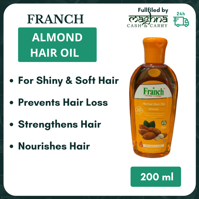 Franch Herbal Almond Hair Oil (Minyak Rambut Herba) - 1 Bottle (200 ml) |  Lazada