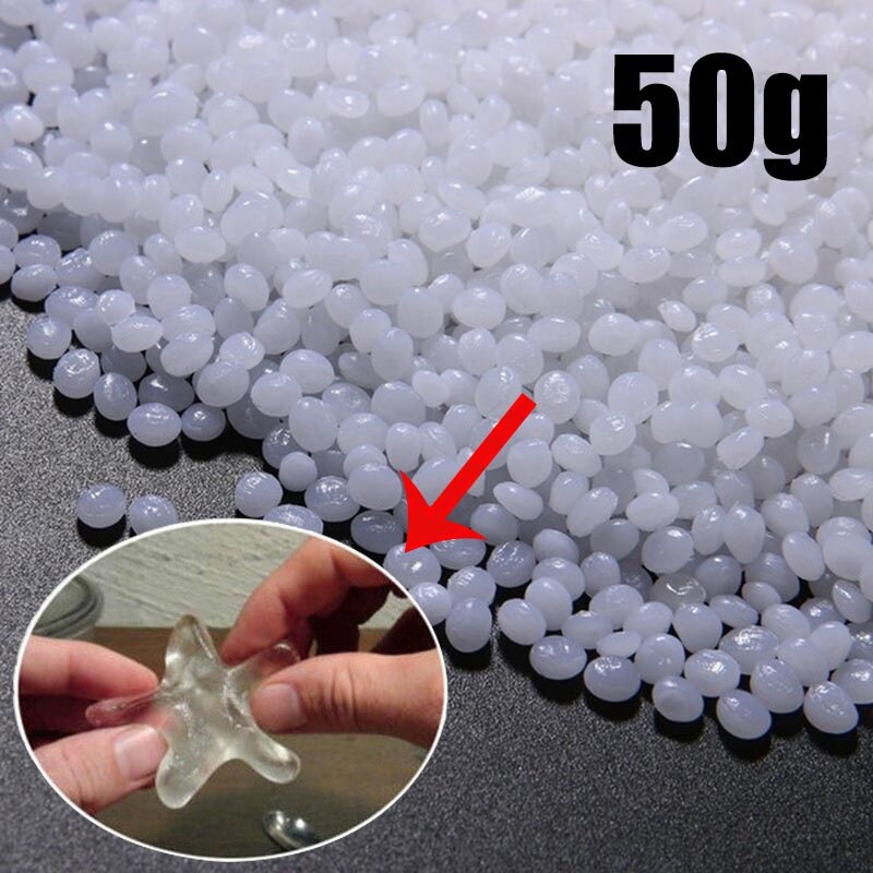 Hot 50g DIY Polymorph Thermoplastic Polycaprolactone Moldable Plastic Pellet Molding Beads