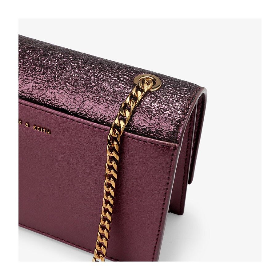 charles and keith purple bag