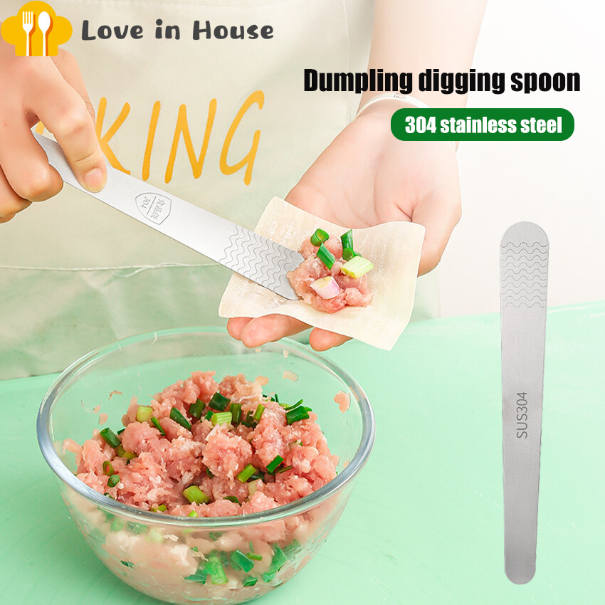 Stainless Steel Digging Spoon, Flat Spoon For Stuffing, Mixing Spoon, Mixing, Dumpling, Pastry Digging Tool