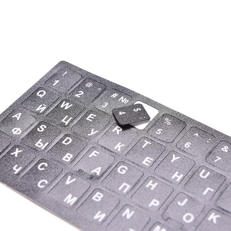 hebeanna Russian Standard Computer Keyboard Layout Stickers W/ White Amp White Letters