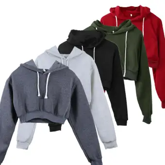 lazada crop top hoodie