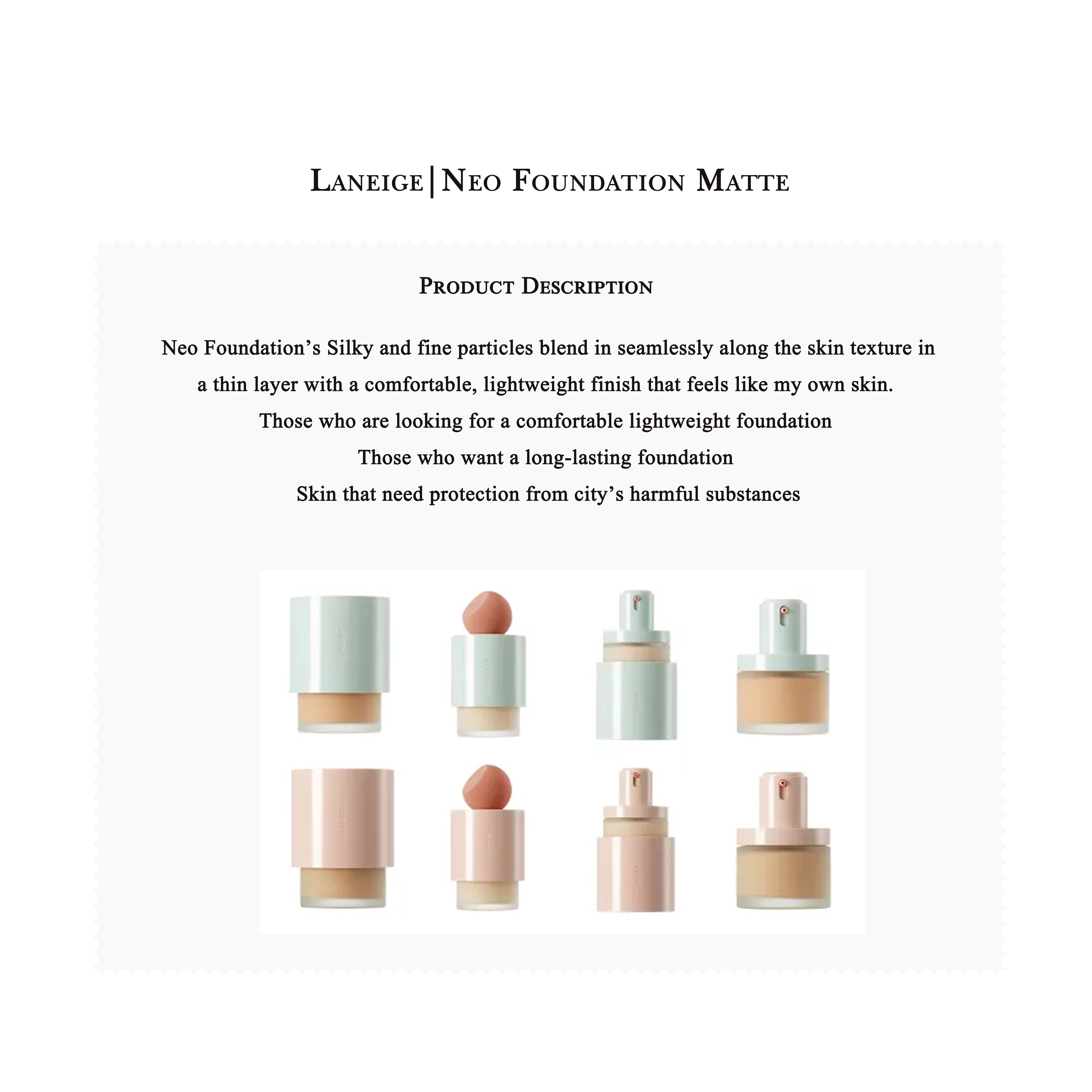 Laneige | Kem Nền Neo Matte SPF16 PA ++ (30G)
