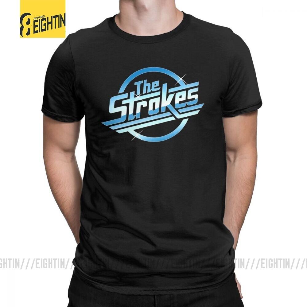 Plue size the strokes t shirt men albert hammond jr. funny t shirt 100% cotton cool tee male loose tee shirt size 5xl 6xl