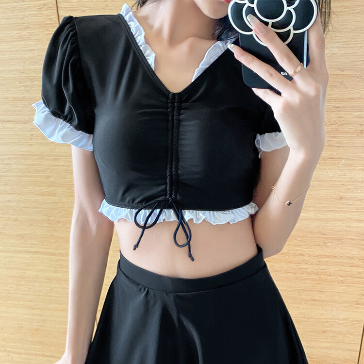 SUPERFLOWER Ny nederdelstil badetøj todelt sæt Body Slim Ins Badedragter til kvinder_voghion.com