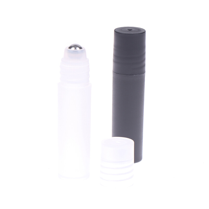 Ruing 5ml cuộn nhựa-on Nước hoa bottlesstainless bi lăn thép container rỗng