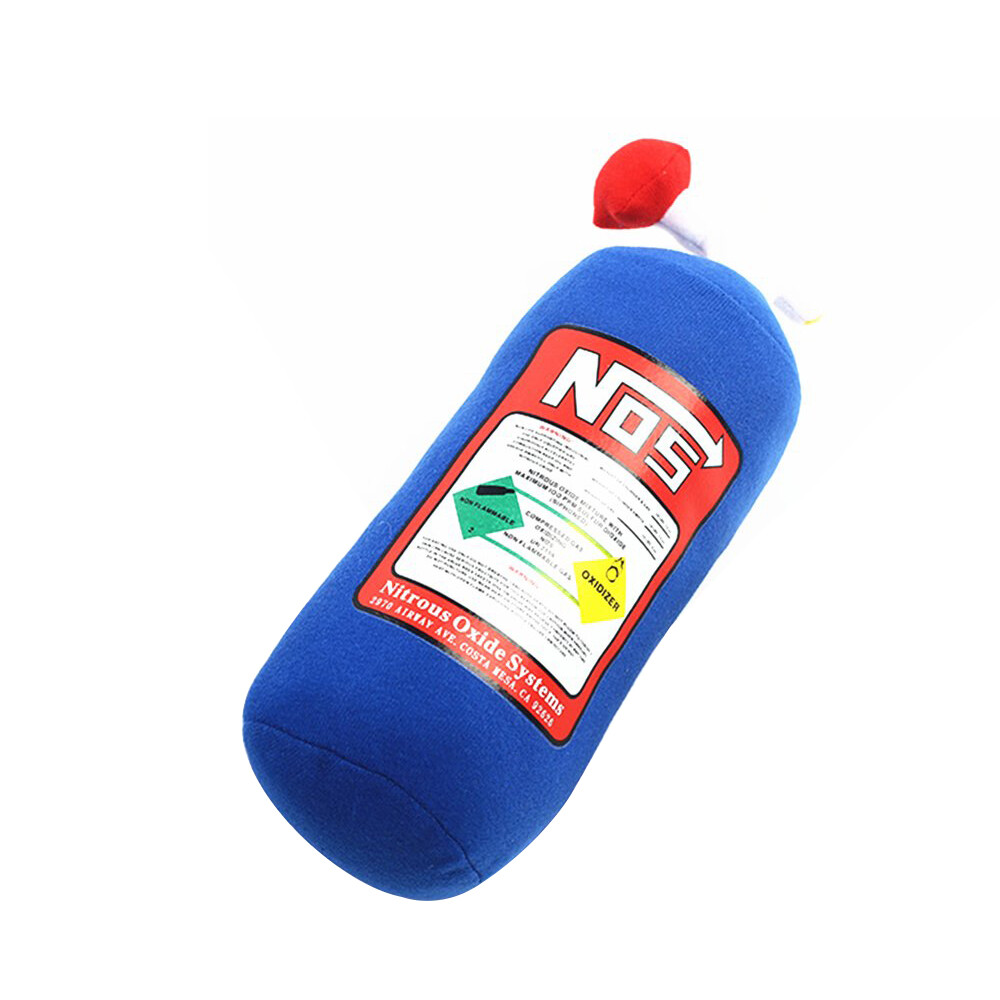 NOS Nitrous Oxide Bottle Pillow Car Decor Backrest Cushion Creative Plush Pillow