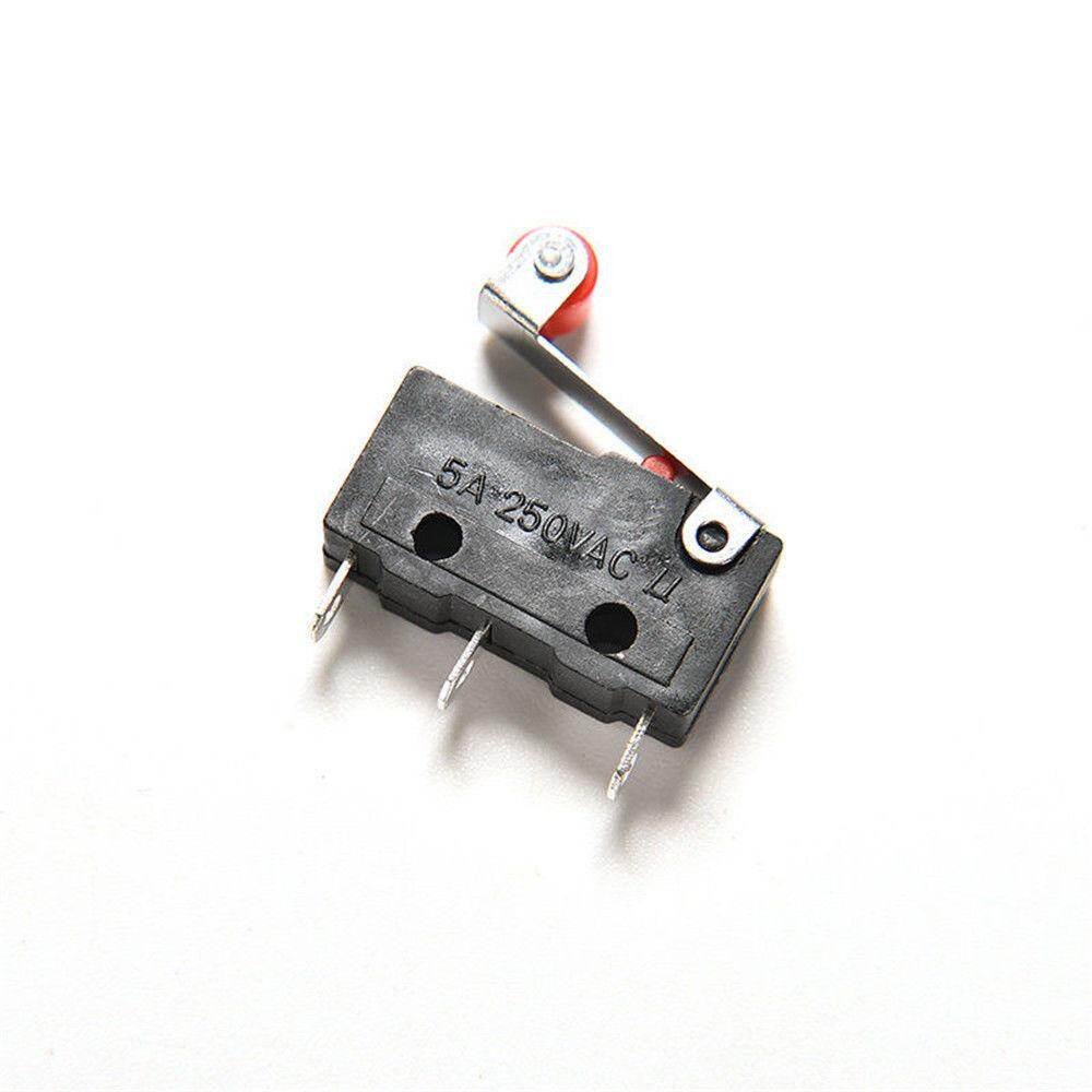 Comforhome 10 Chiếc Micro Con Lăn Cánh Tay Đòn Đóng Mở Hạn Chế Công Tắc Kw12-3 PCB Microswitch