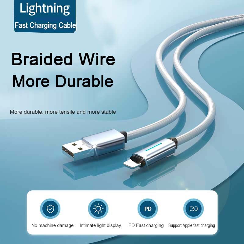 1M USB C Cable Micro USB TypeC Weave Cable 3A Fast USB Phone charger For iPhone 13 Huawei Samsung Mobile Phone Cables With LED Data Wire