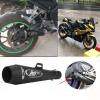 38-51mm Universal M4 Exhaust Pipe Motorcycle Muffler Pipe Ekzos Muffler Canister Pipe