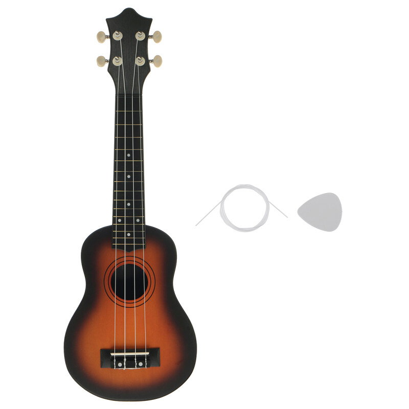 【On Sale】21 Inch Original Beginner Classical Ukulele Guitar Musical Instrument Educational Toy For Kids Milk White/Black/Sun Color/Qriginal Wood Malaysia